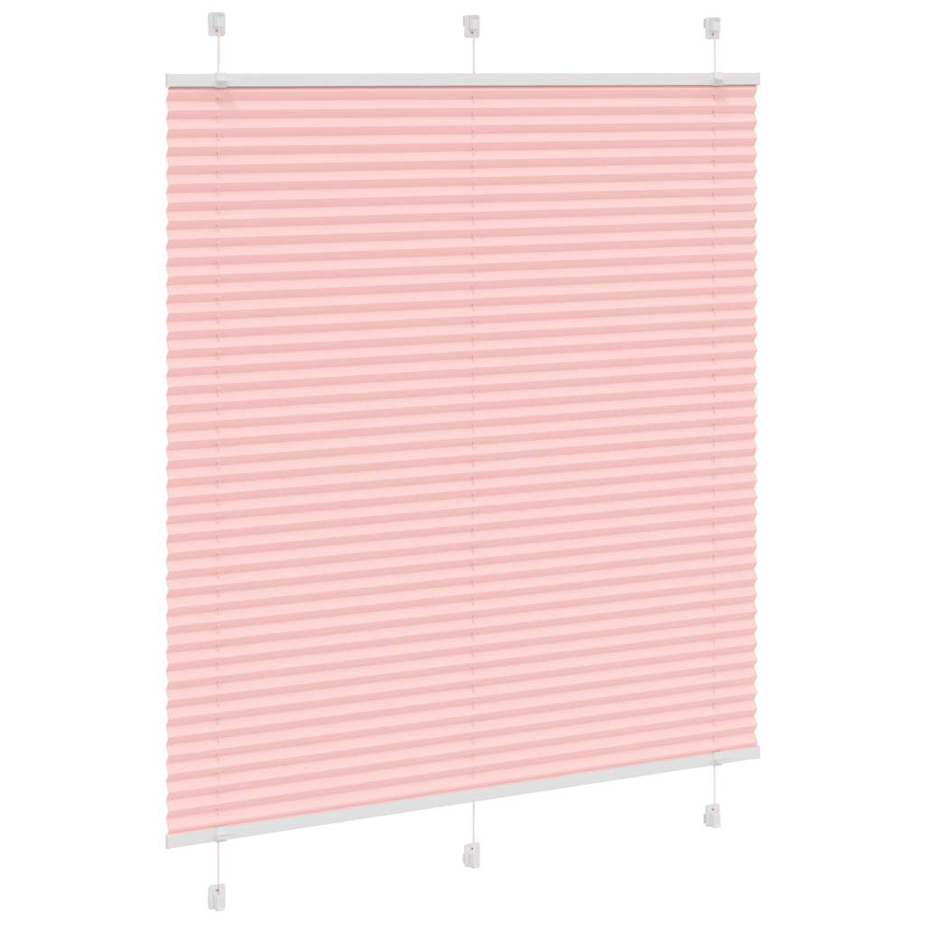Vidaxl plissé rolgordijn 120x100cm stofbreedte 119,4cm polyester roze