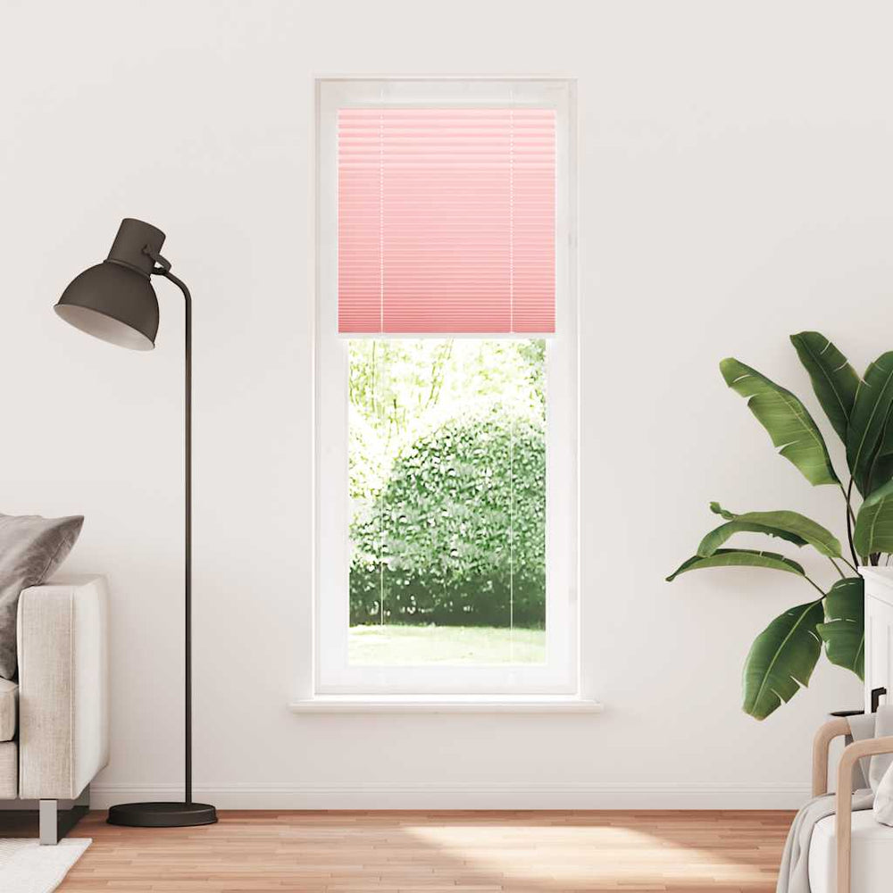 Vidaxl plissé rolgordijn 75x200 cm stofbreedte 74,4 cm polyester roze
