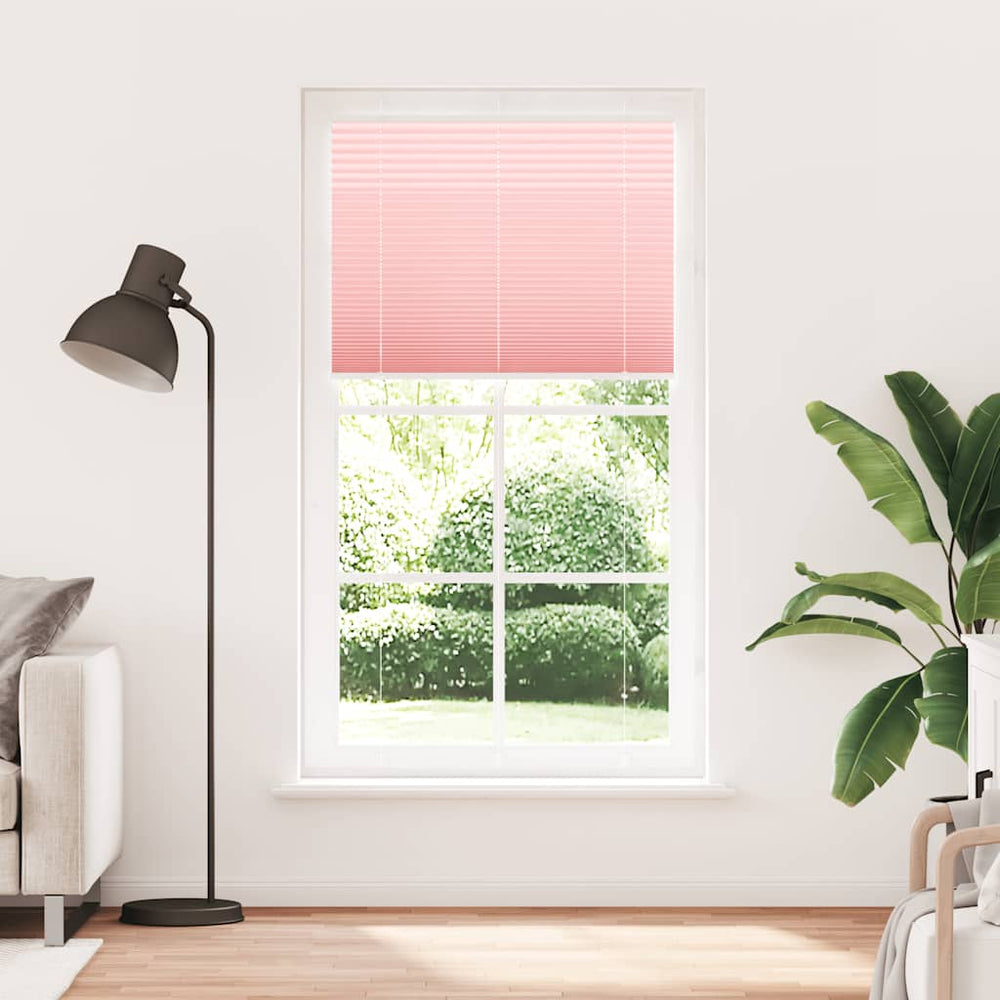 Vidaxl plissé rolgordijn 105x200cm stofbreedte 104,4cm polyester roze
