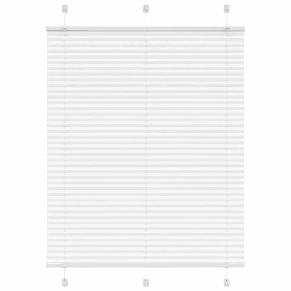 Vidaxl plissé rolgordijn 105x100cm stofbreedte 104,4cm polyester wit