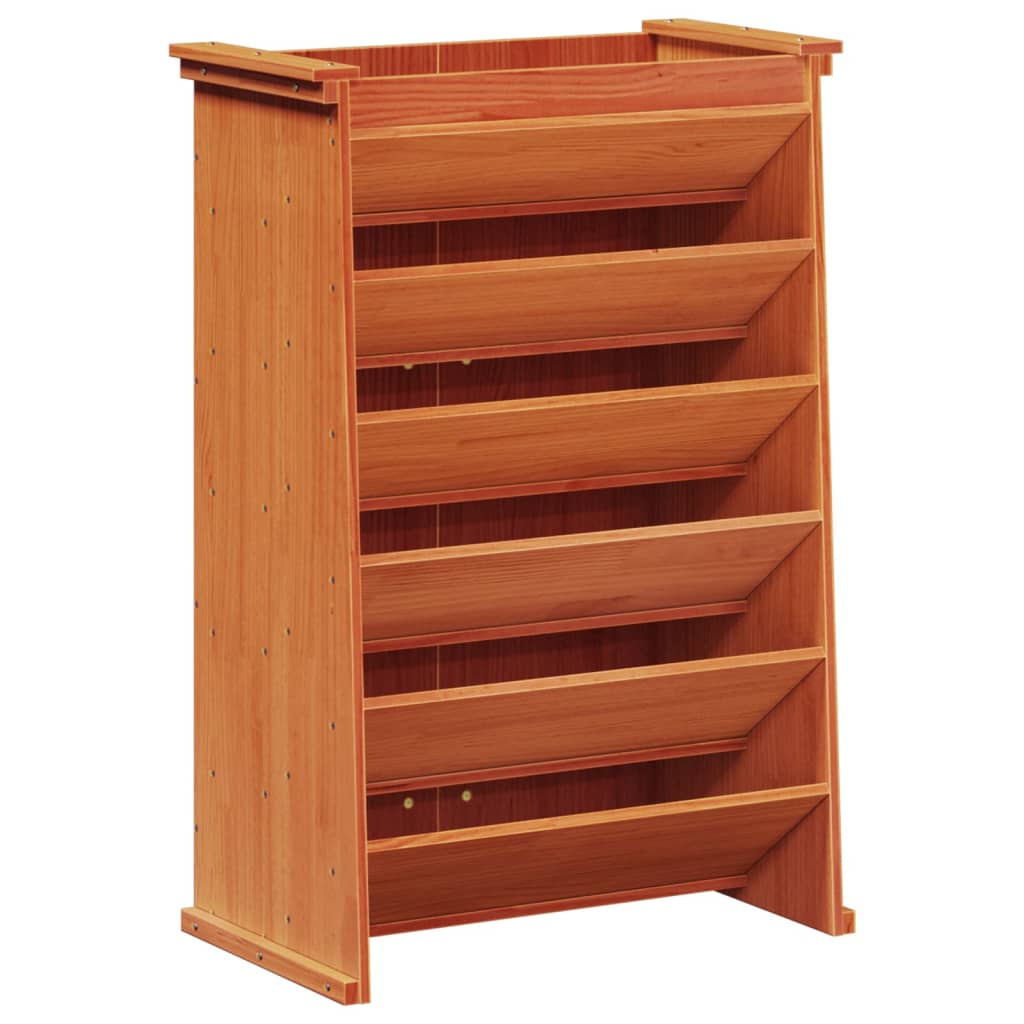 Vidaxl kruidenbak 6-laags 69x40x101,5 cm massief groenhout wasbruin