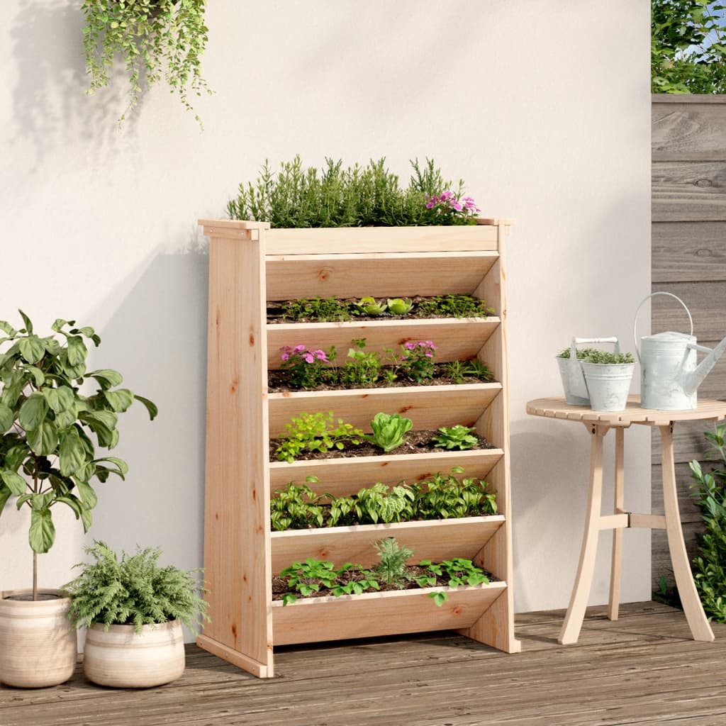 VidaXL Kruidenbak 6-laags 69x40x101,5 cm massief groenenhout
