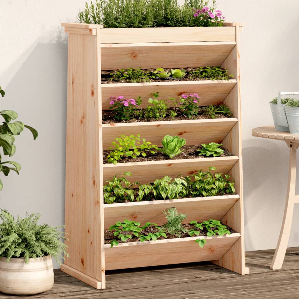 VidaXL Kruidenbak 6-laags 69x40x101,5 cm massief groenenhout