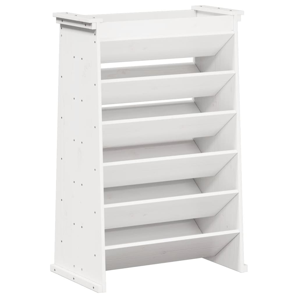 Vidaxl kruidenbak 6-laags 69x40x101,5 cm massief groenhout wit
