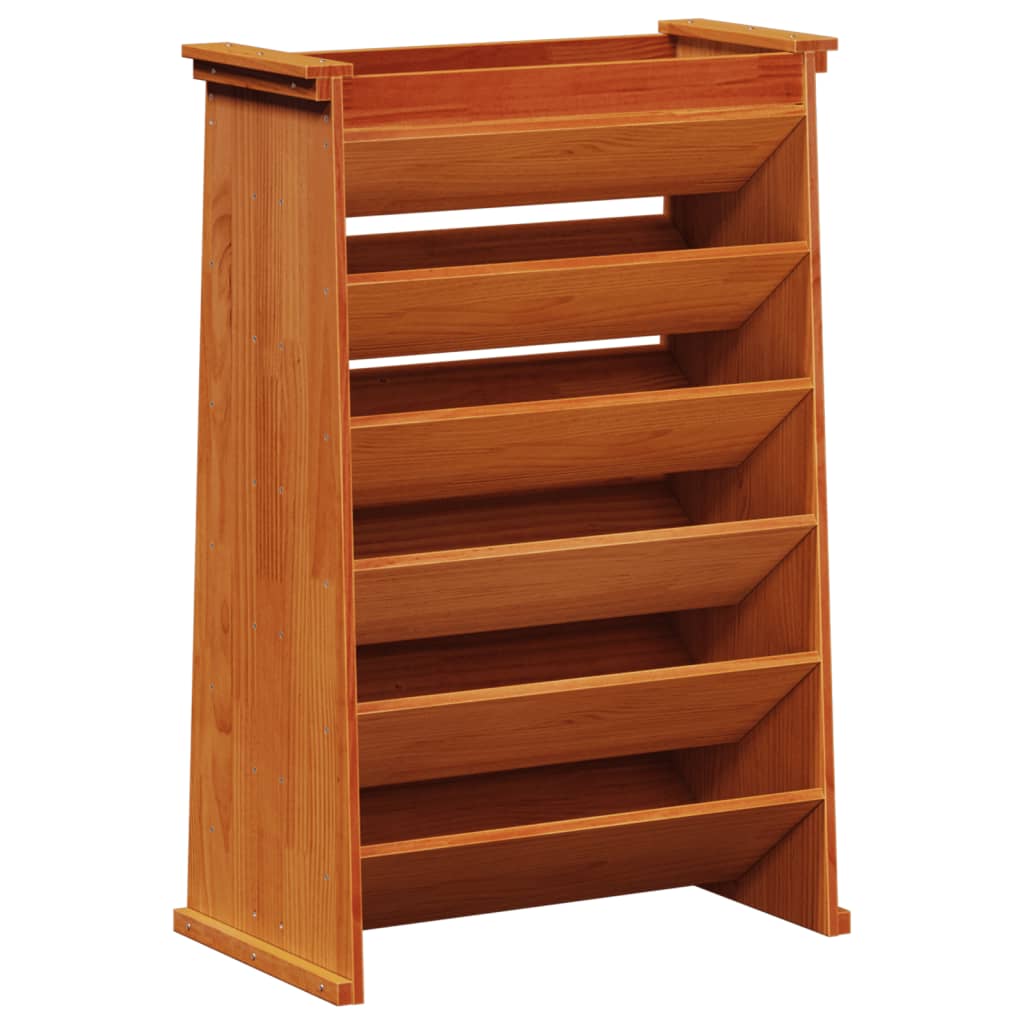 Vidaxl kruidenbak 6-laags 69x40x101,5 cm massief groenhout wasbruin