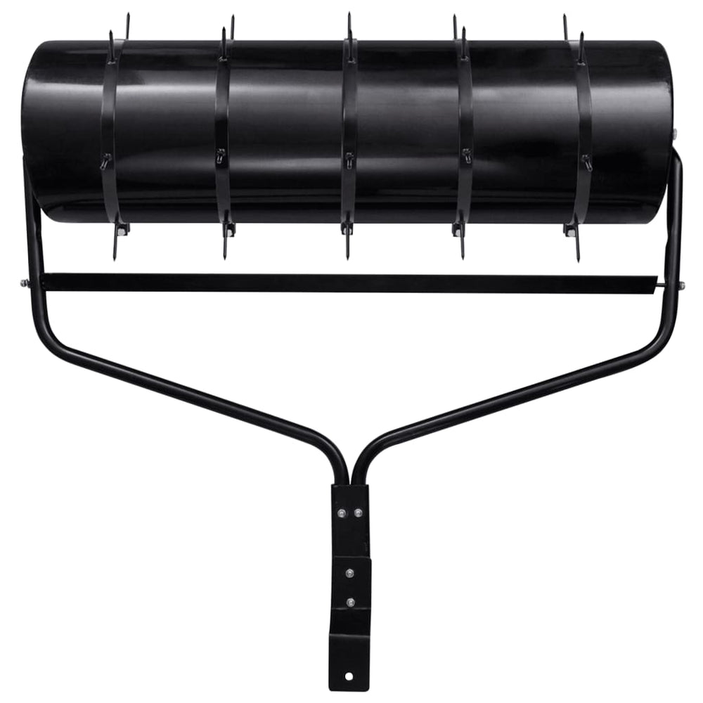 Vidaxl gazonroller trekbaar met beluchtingsklemmen 63 l ijzer zwart