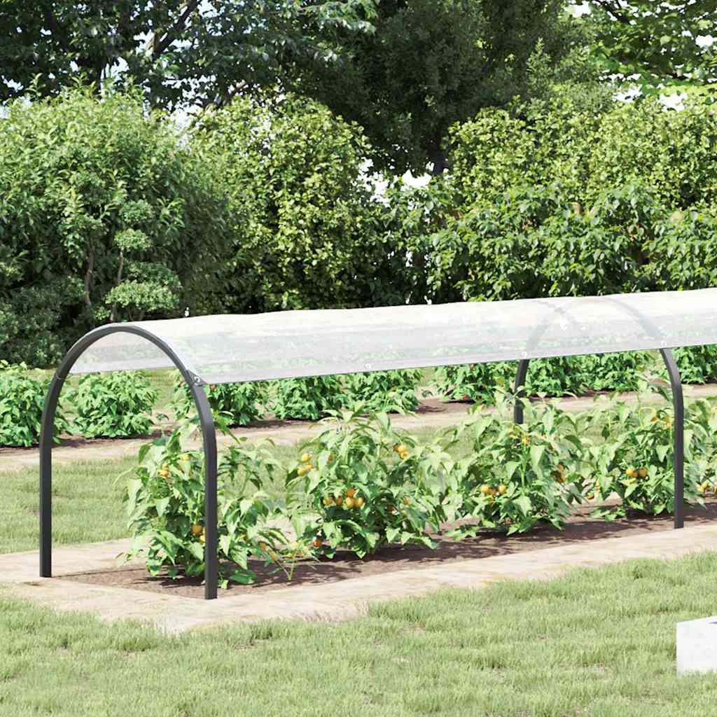 Vidaxl doorzichtige zeildoek met zeilringen 1x8 m polyethyleen