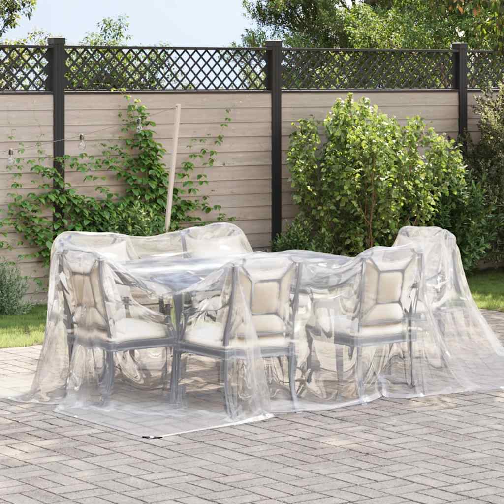 Vidaxl doorzichtige zeildoek met zeilringen 3x3m polyethyleen