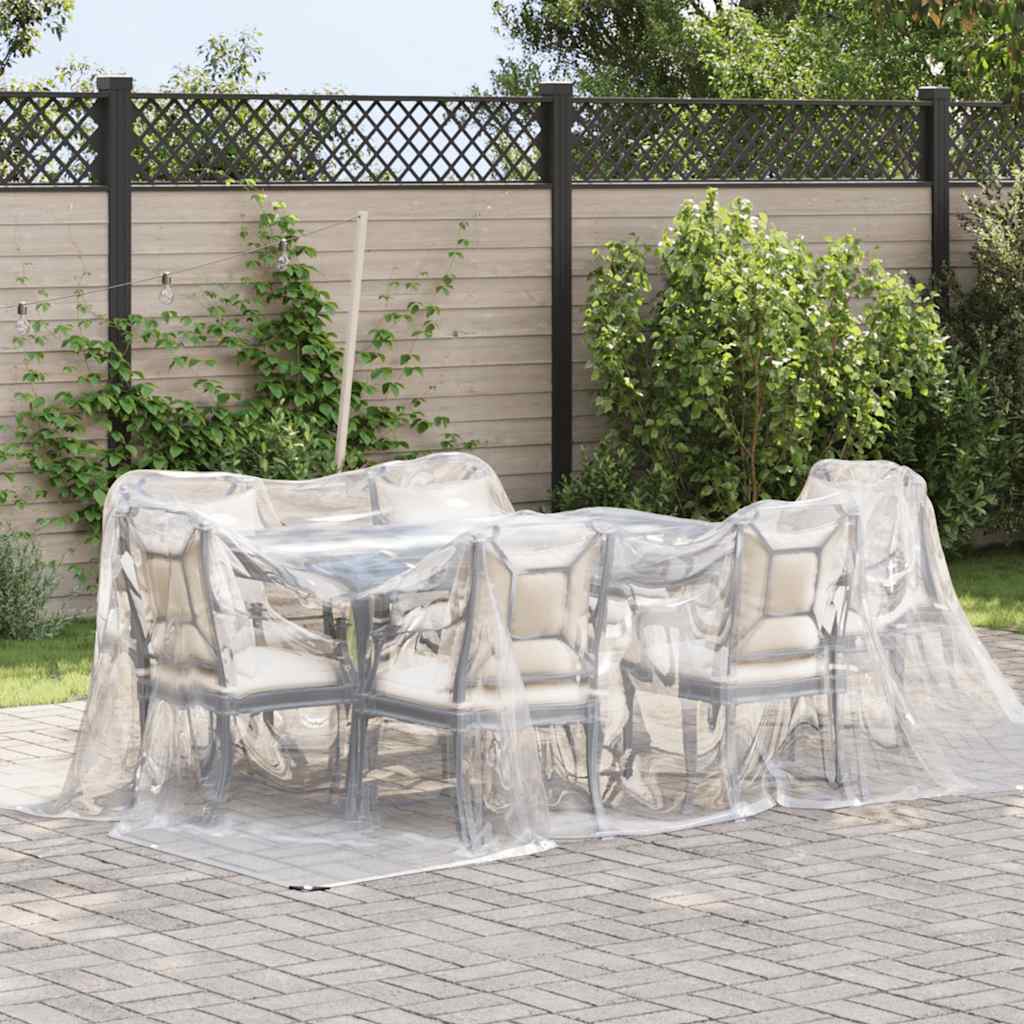 Vidaxl doorzichtige zeildoek met zeilringen 3x4m polyethyleen
