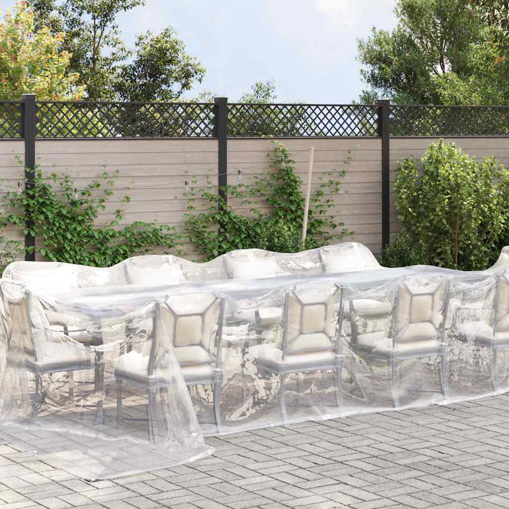 Vidaxl doorzichtige zeildoek met zeilringen 4x12m polyethyleen