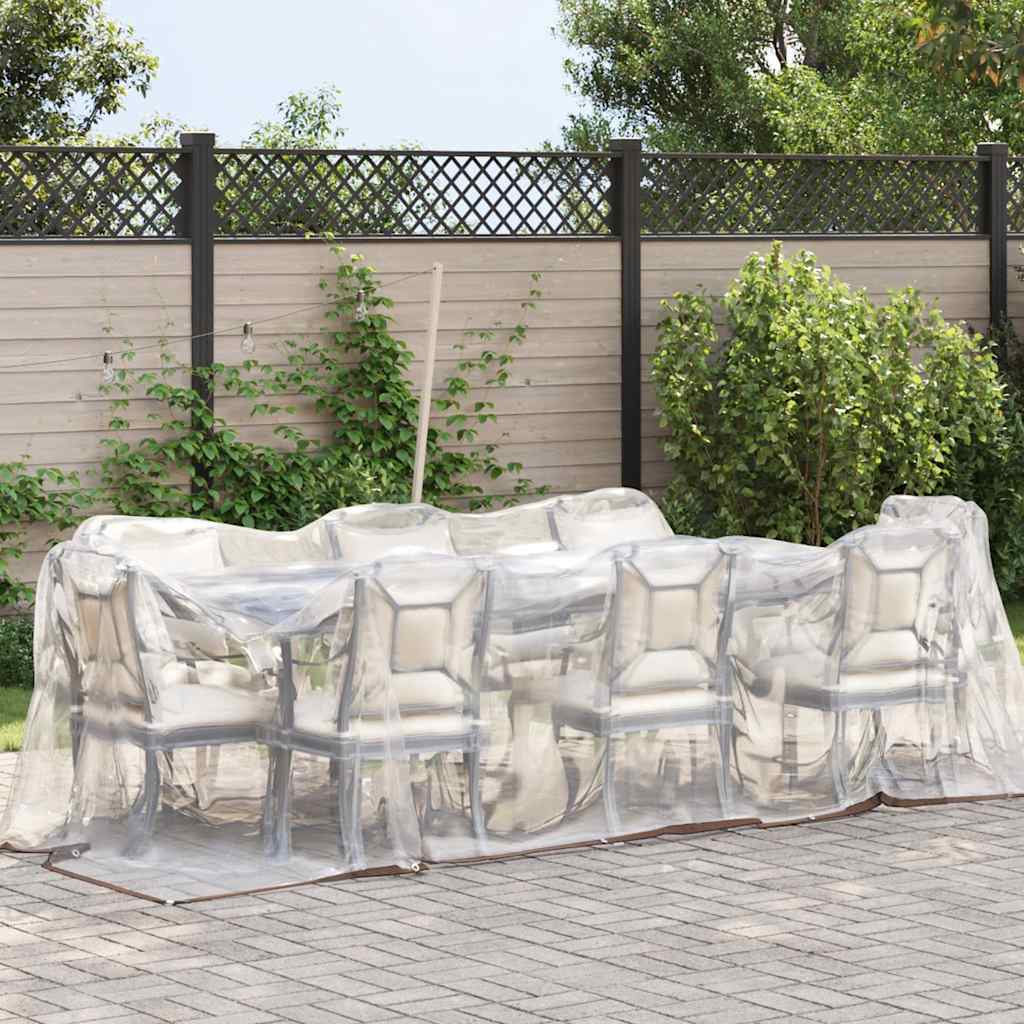 Vidaxl doorzichtige zeildoek met zeilringen 2x4m polyethyleen