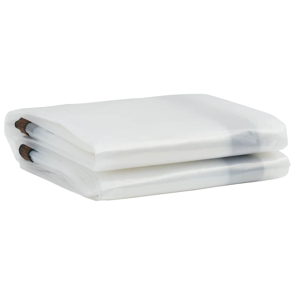 Vidaxl doorzichtige zeildoek met zeilringen 2x10 m polyethyleen