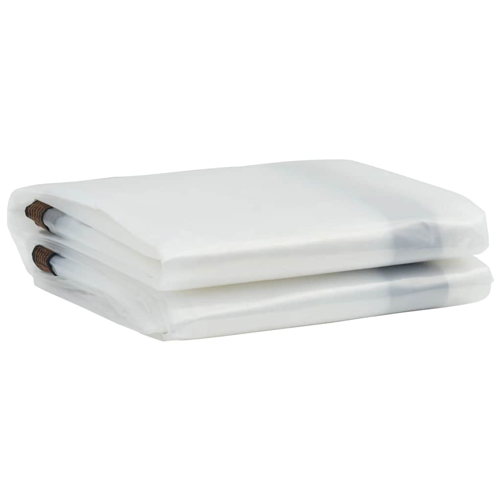 Vidaxl doorzichtige zeildoek met zeilringen 2x12m polyethyleen