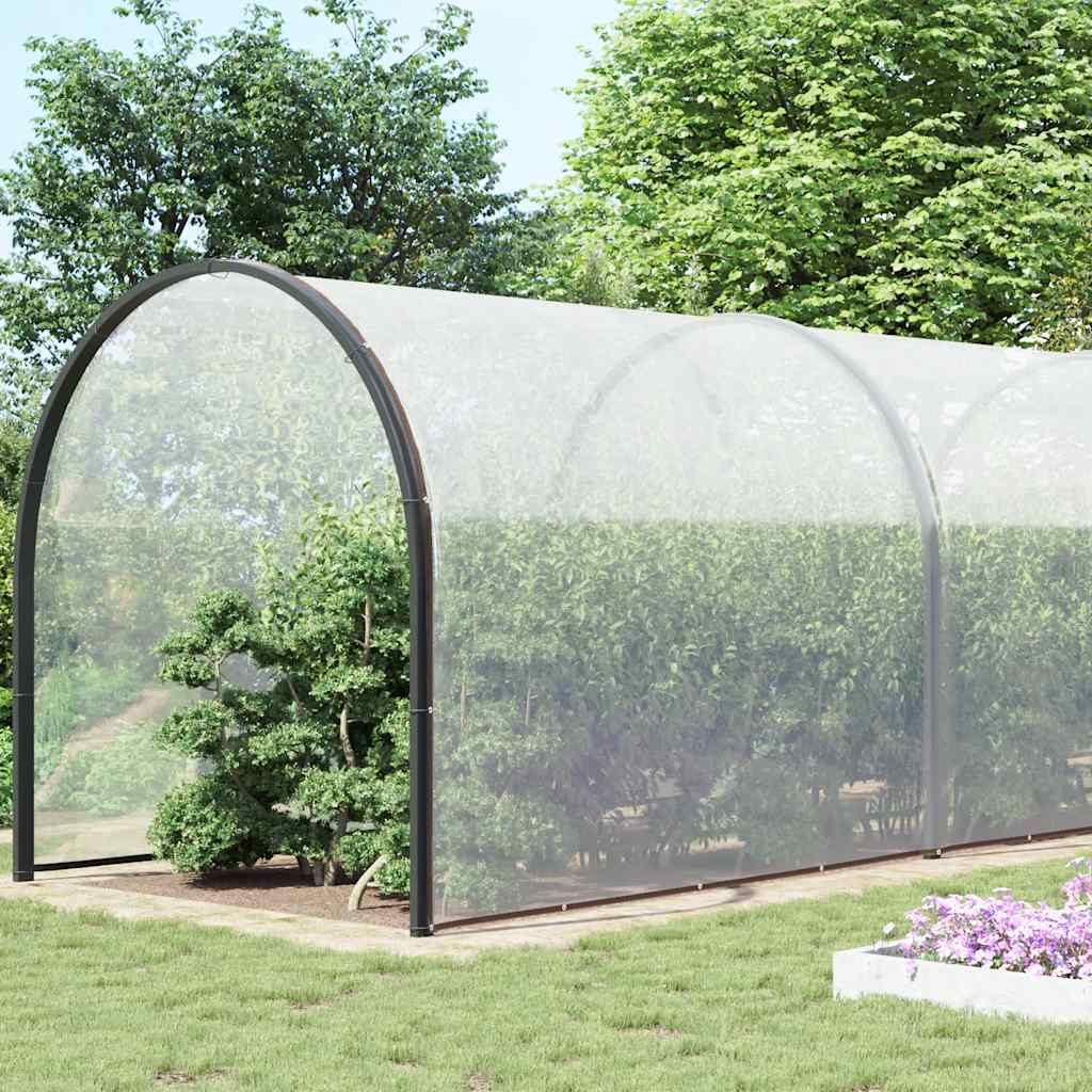 Vidaxl doorzichtige zeildoek met zeilringen 8x12m polyethyleen
