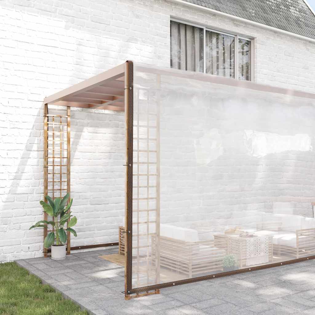 Vidaxl doorzichtige zeildoek met zeilringen 10x12 m polyethyleen