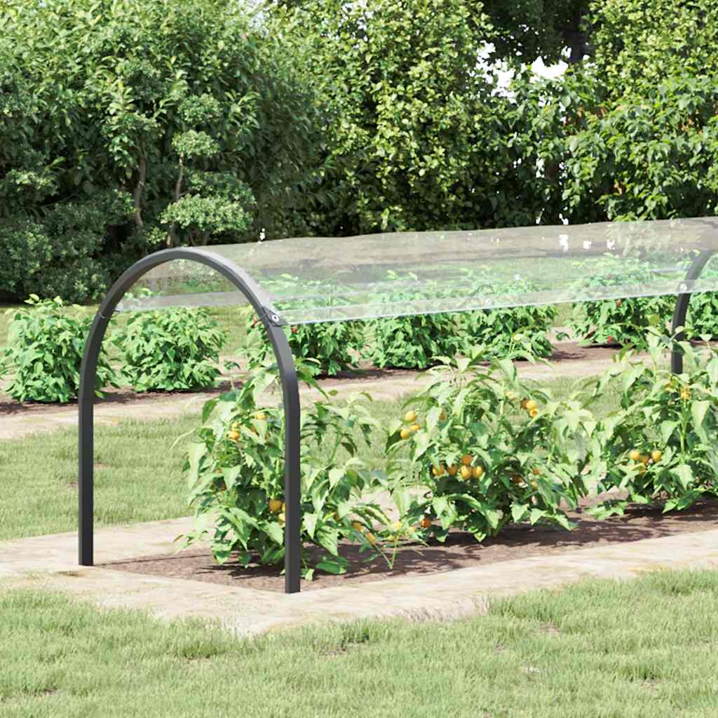 Vidaxl doorzichtige zeildoek met zeilringen 1x6m pvc