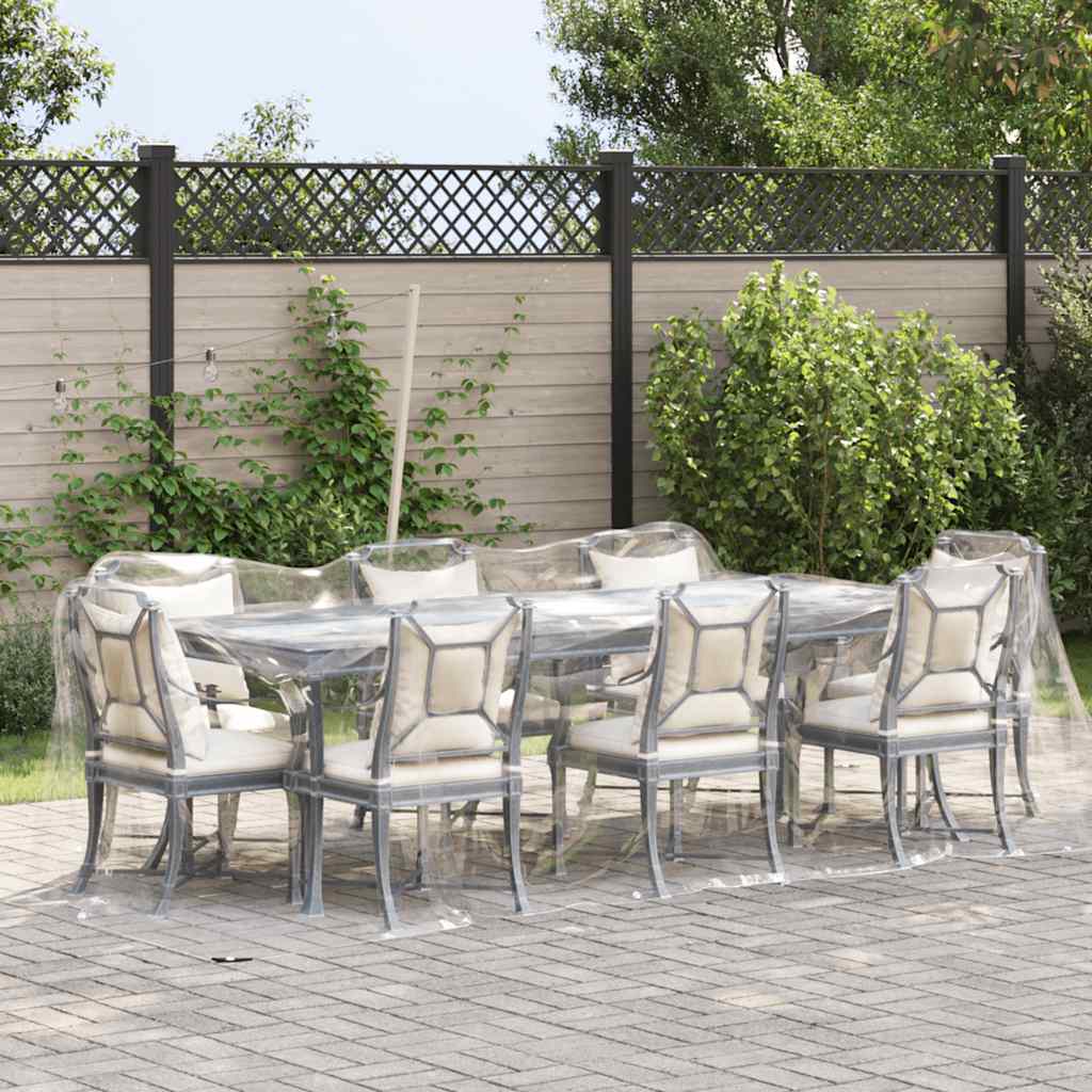 Vidaxl doorzichtige zeildoek met zeilringen 2x5m pvc