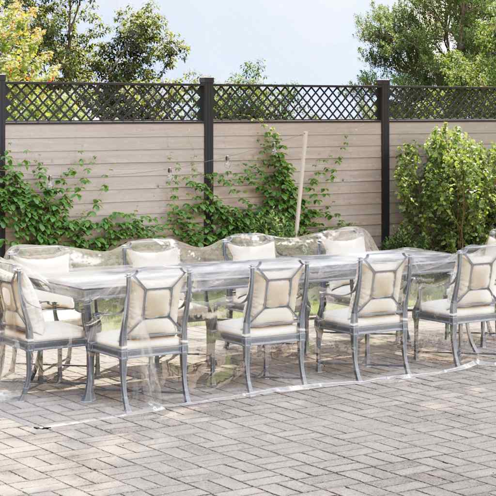 Vidaxl doorzichtige zeildoek met zeilringen 3x6m pvc