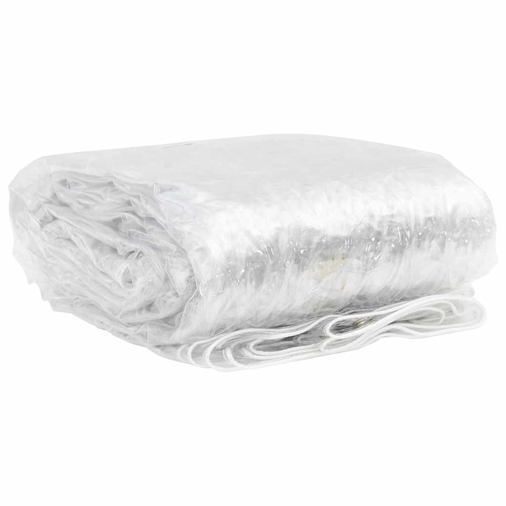 Vidaxl doorzichtige zeildoek met zeilringen 6x12m pvc