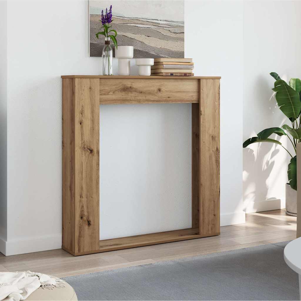 Vidaxl haardombouw 100x20x100 cm bewerkt hout artisanaal eikenkleurig