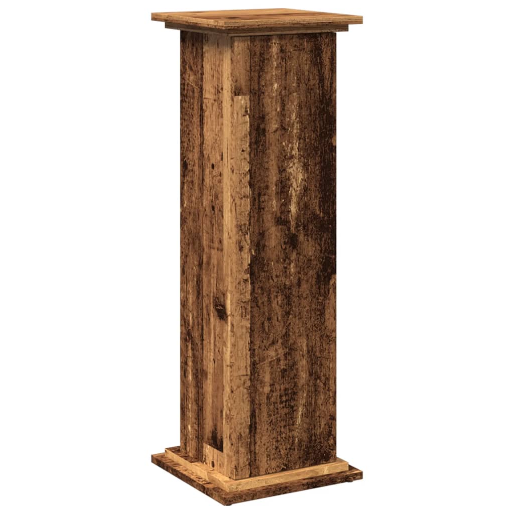 Vidaxl sokkel met opbergruimte 31x30x90 cm bewerkt hout oud houtkleur