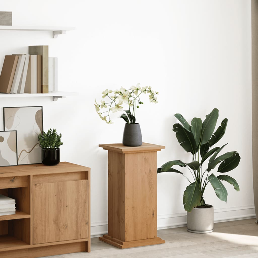 Vidaxl sokkel met opbergruimte 31x30x60 cm hout artisanaal eikenkleur