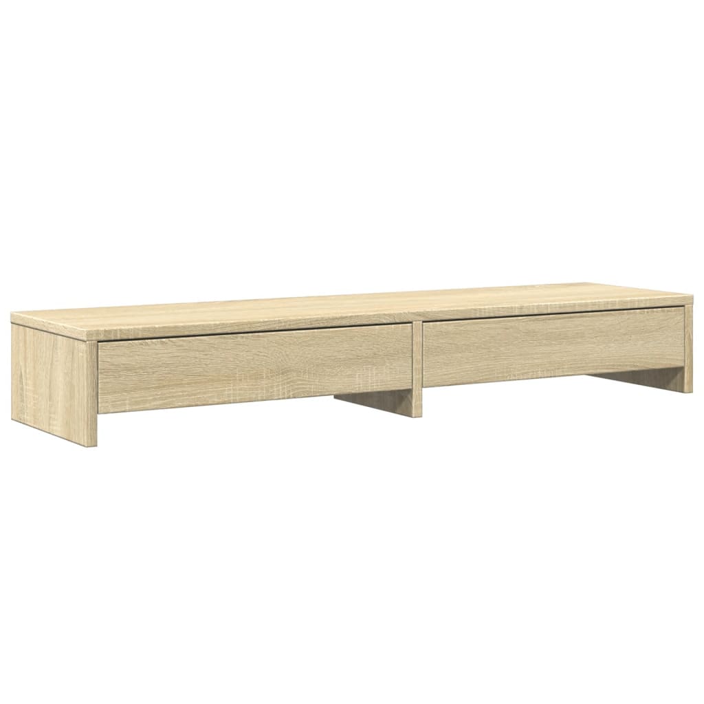 Vidaxl monitorstandaard met laden 100x27x15 cm hout sonoma eikenkleur