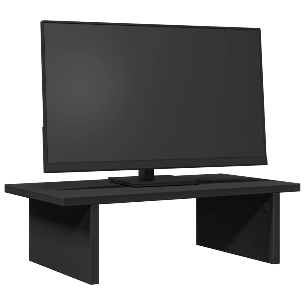 VidaXL Monitorstandaard 50x27x15 cm bewerkt hout zwart