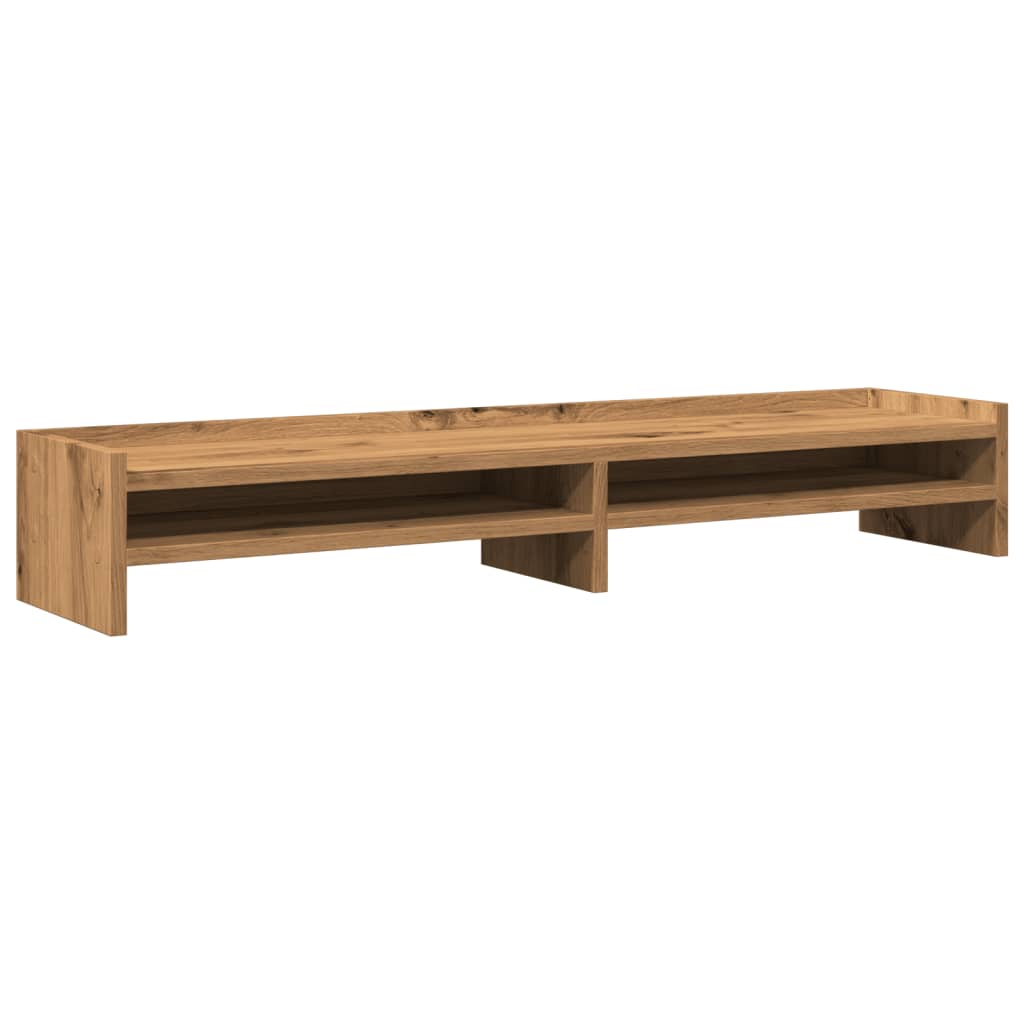 Vidaxl monitorstandaard 100x24x16 cm bewerkt hout ambachtelijk eiken