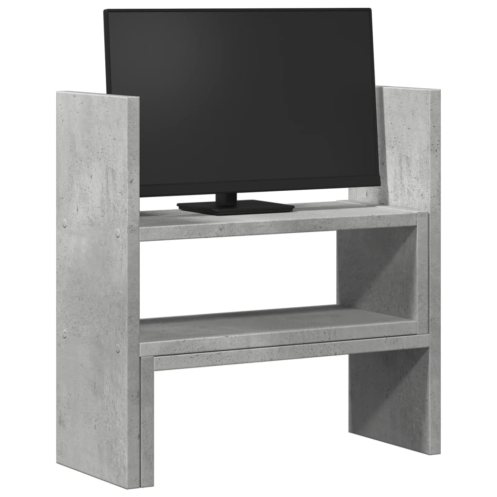 Vidaxl bureau-organizer 40x17x41 cm bewerkt hout betongrijs