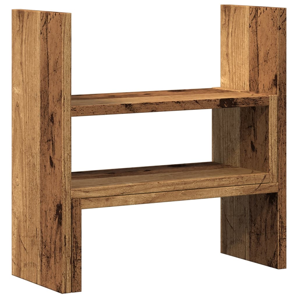 Vidaxl bureau-organizer 40x17x41 cm bewerkt hout oud houtkleurig