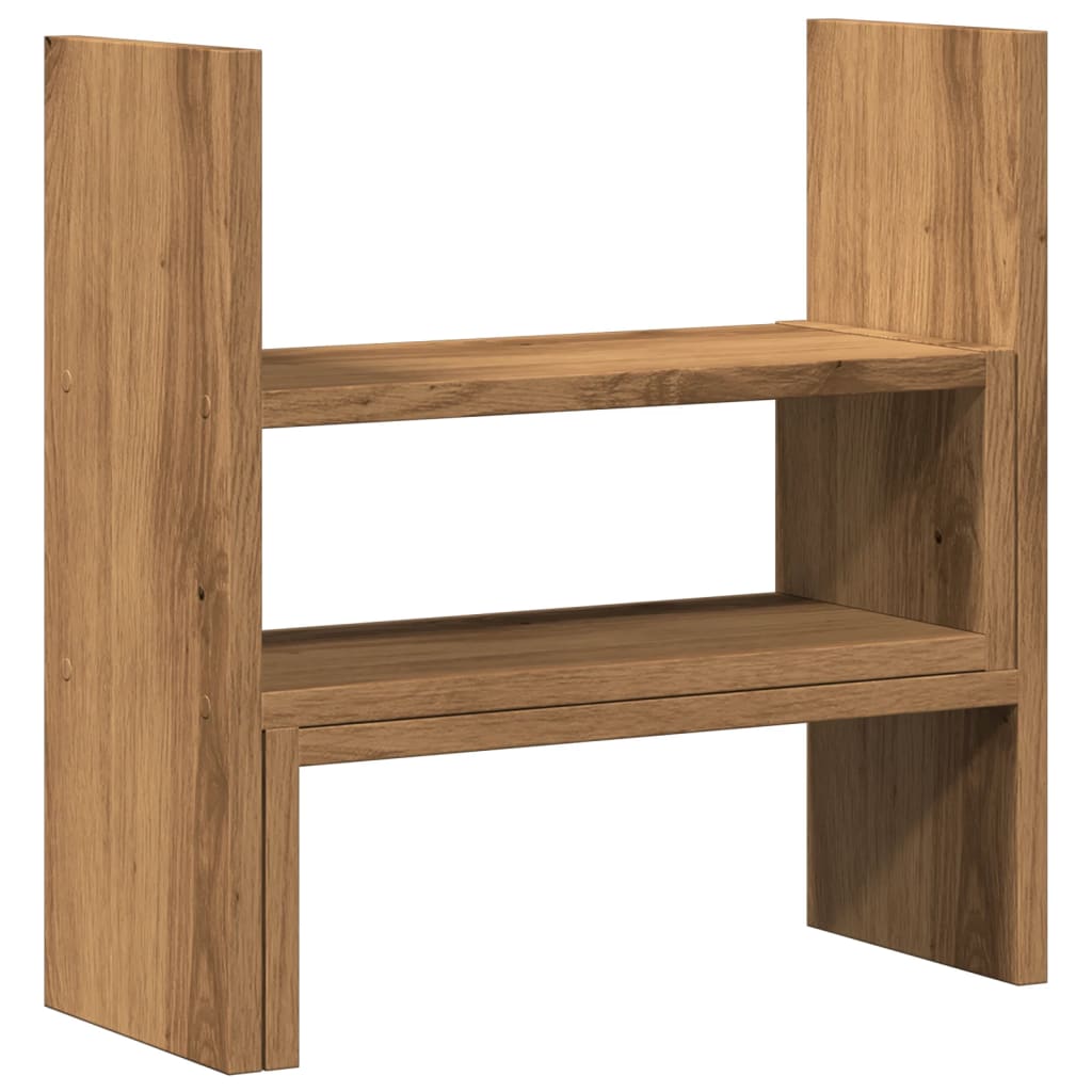 Vidaxl bureau-organizer 40x17x41 cm bewerkt hout artisanaal eiken