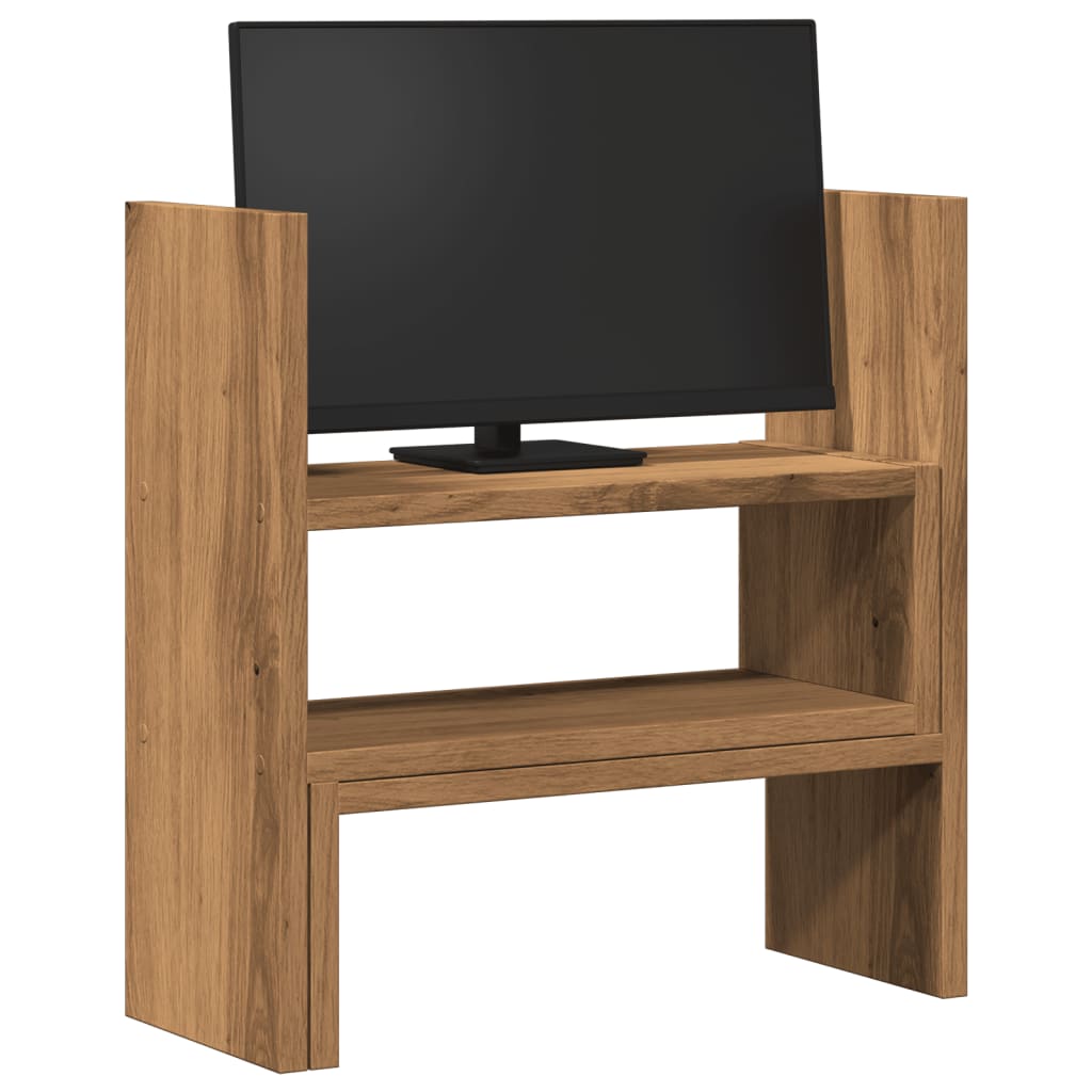 Vidaxl bureau-organizer 40x17x41 cm bewerkt hout artisanaal eiken
