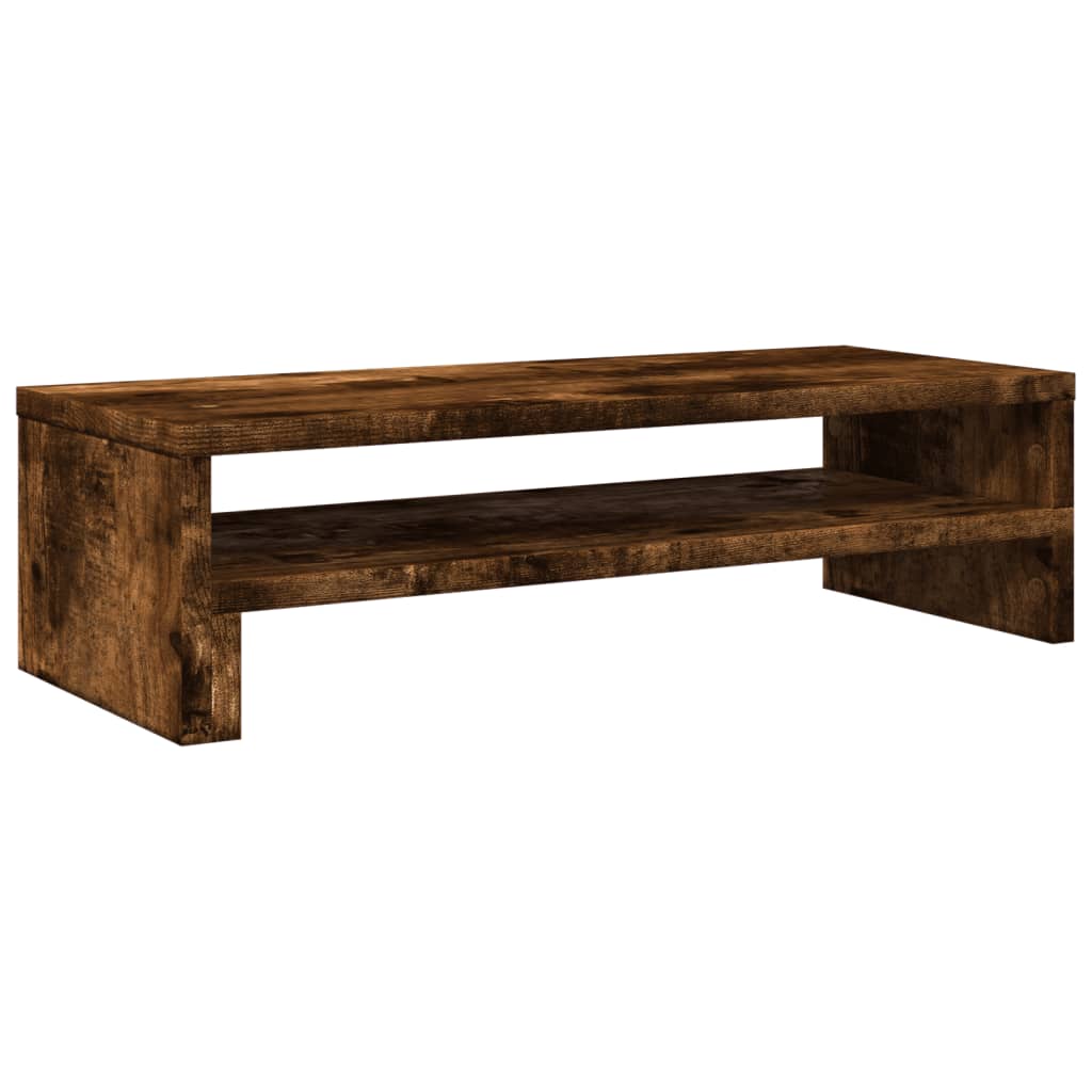 VidaXL Monitorstandaard 54x22x15 cm hout bewerkt gerookt eikenkleurig