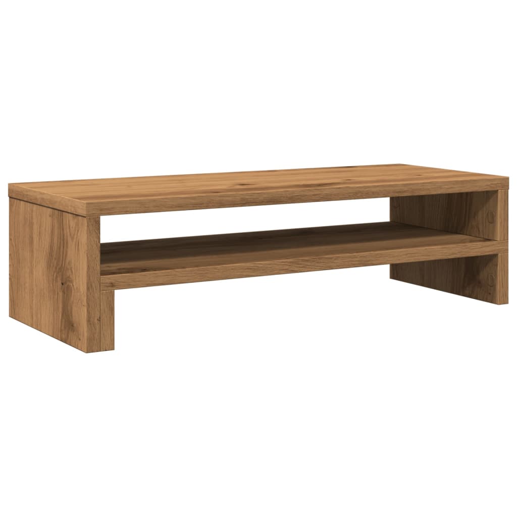 VidaXL Monitorstandaard 54x22x15 cm bewerkt hout ambachtelijk eikenkleur