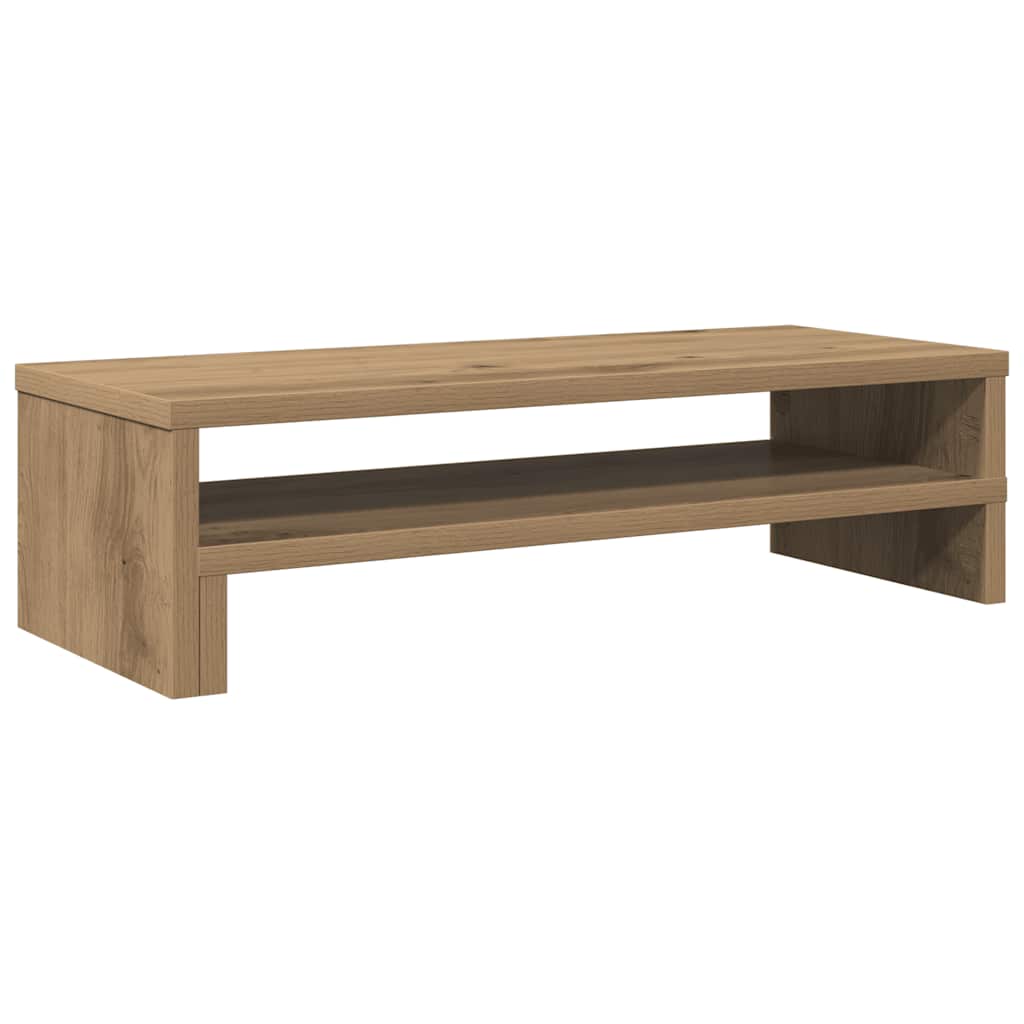 VidaXL Monitorstandaard 54x22x15 cm bewerkt hout ambachtelijk eikenkleur