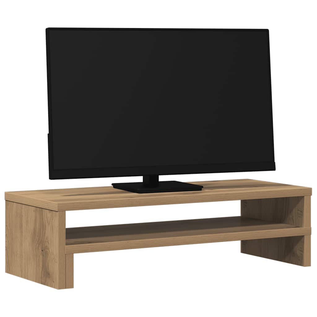 VidaXL Monitorstandaard 54x22x15 cm bewerkt hout ambachtelijk eikenkleur