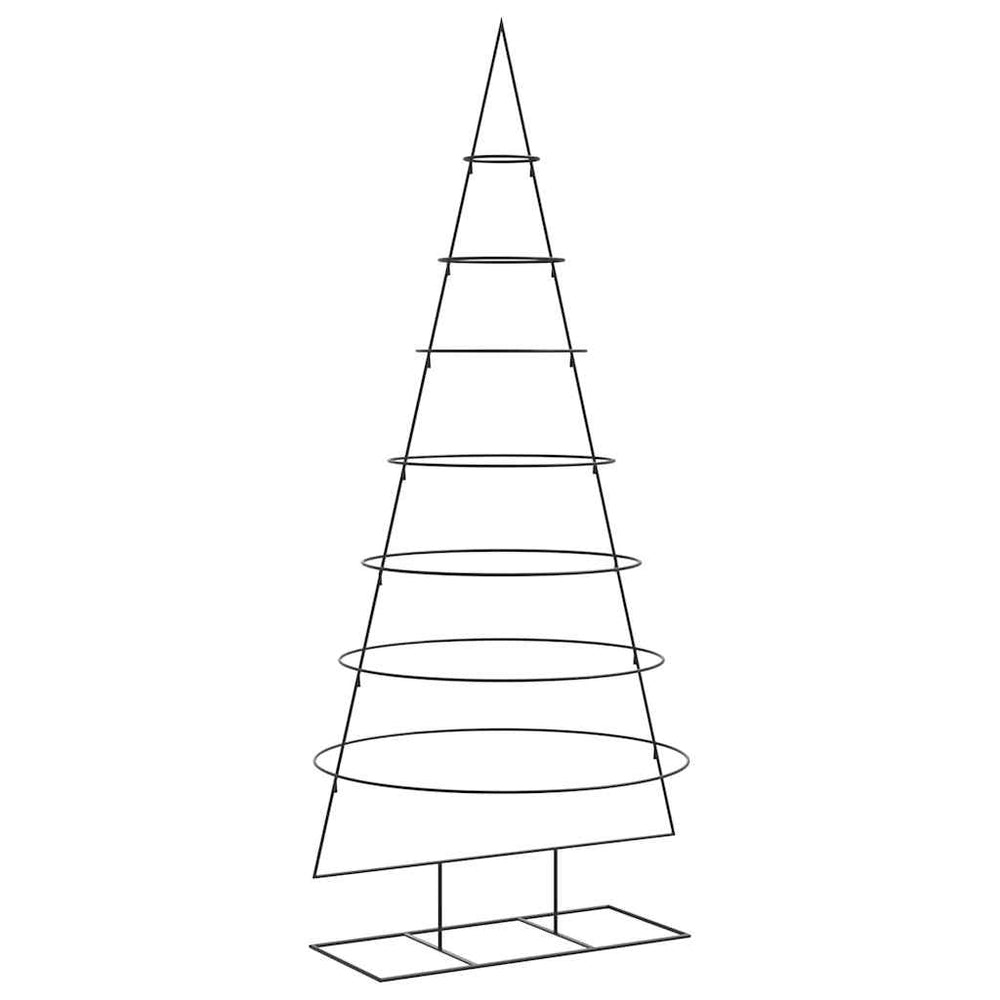 Vidaxl kerstdecoratie kerstboom 210 cm metaal zwart