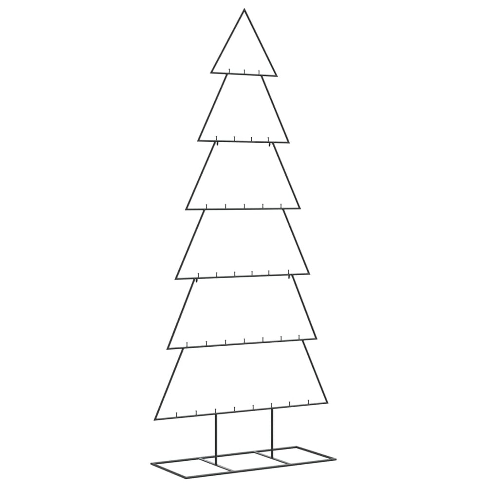 Vidaxl kerstdecoratie kerstboom 180 cm metaal zwart