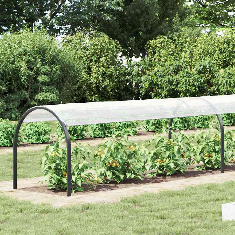 Vidaxl plantenafdekking met zeilringen 1x6 m polyethyleen