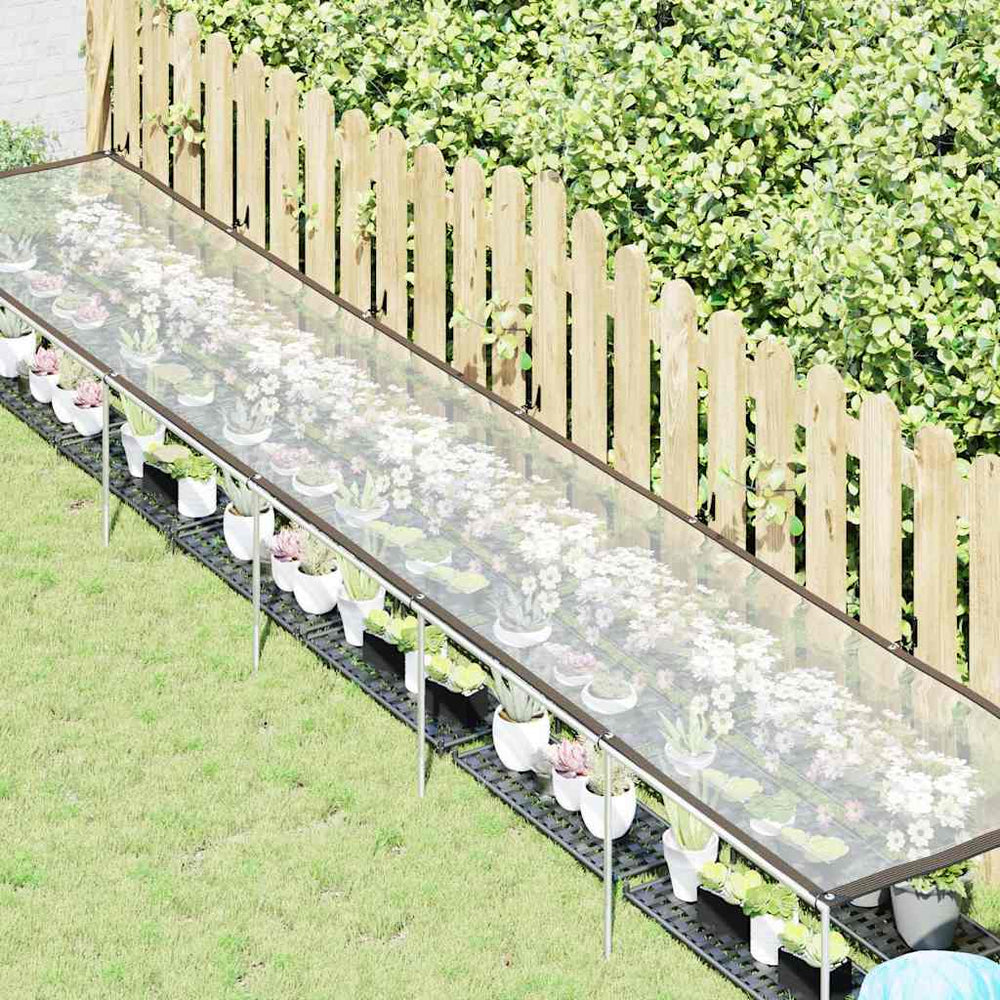 Vidaxl plantenafdekking met zeilringen 1x6 m polyethyleen