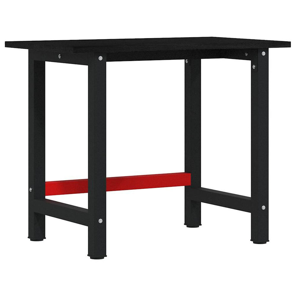 Vidaxl werkbank 100x60x81,5 cm massief eikenhout donkerbruin