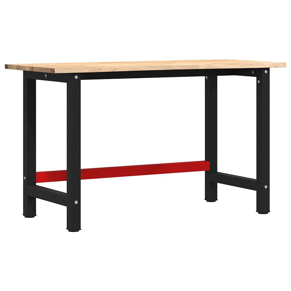 Vidaxl werkbank 140x60x81,5 cm massief eikenhout