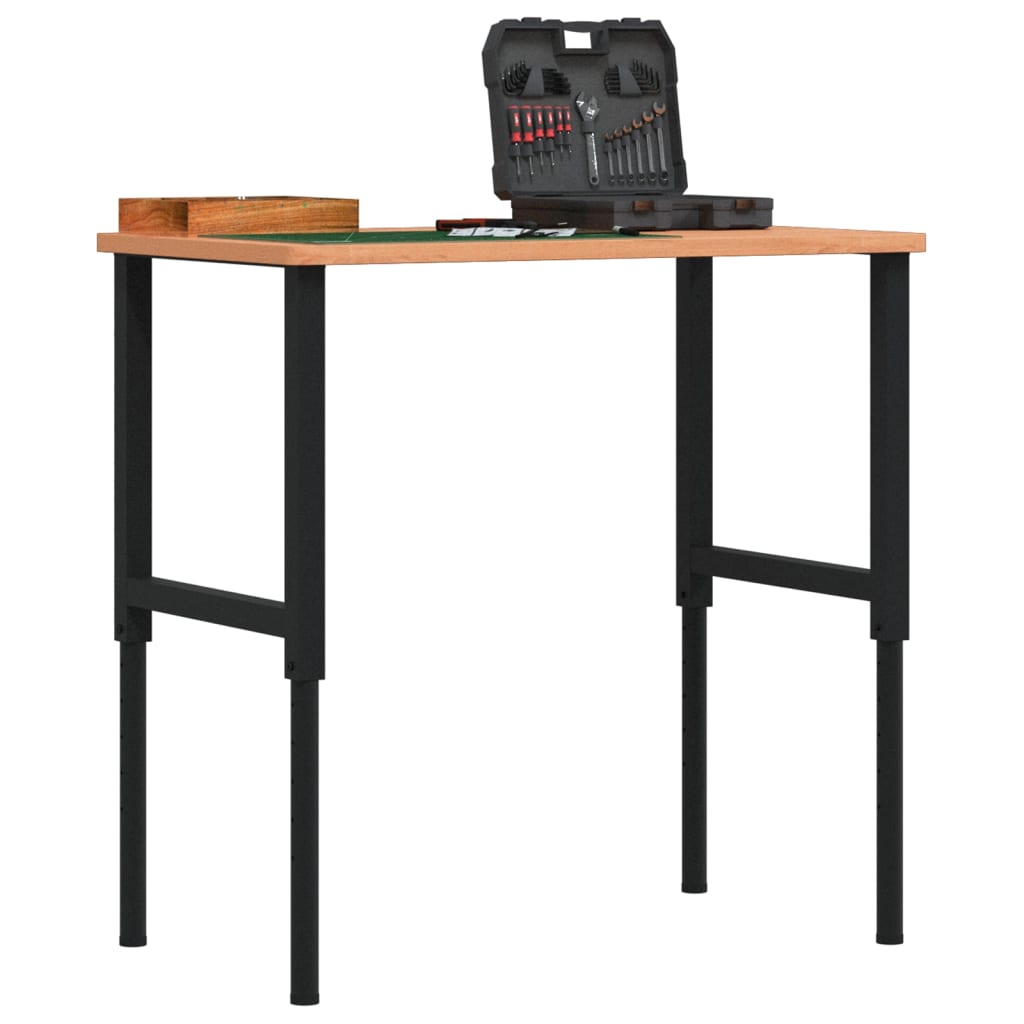 Vidaxl werkbank rechthoekig 100x60x(71,5-98) cm massief beukenhout