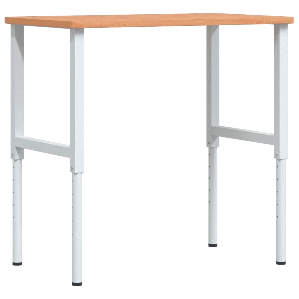 Vidaxl werkbank rechthoekig 100x60x(71,5-98) cm massief beukenhout