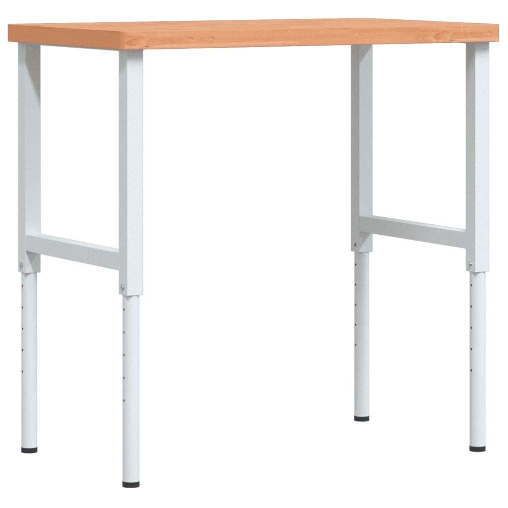 Vidaxl werkbank rechthoekig 100x60x(73-99,5) cm massief beukenhout