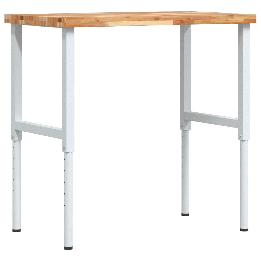 Vidaxl werkbank rechthoekig 100x60x(73-99,5) cm massief acaciahout
