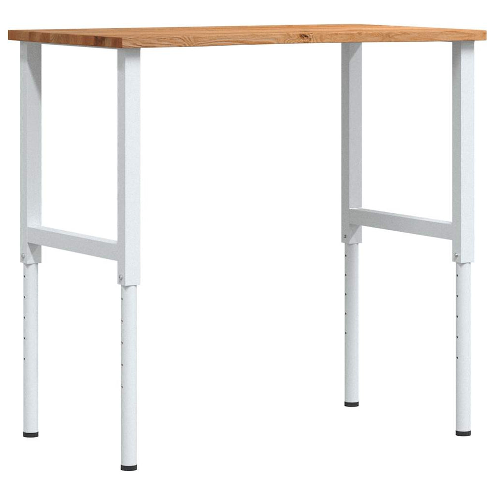Vidaxl werkbank 100x60x(71,5-98) cm eikenhout lichtbruin
