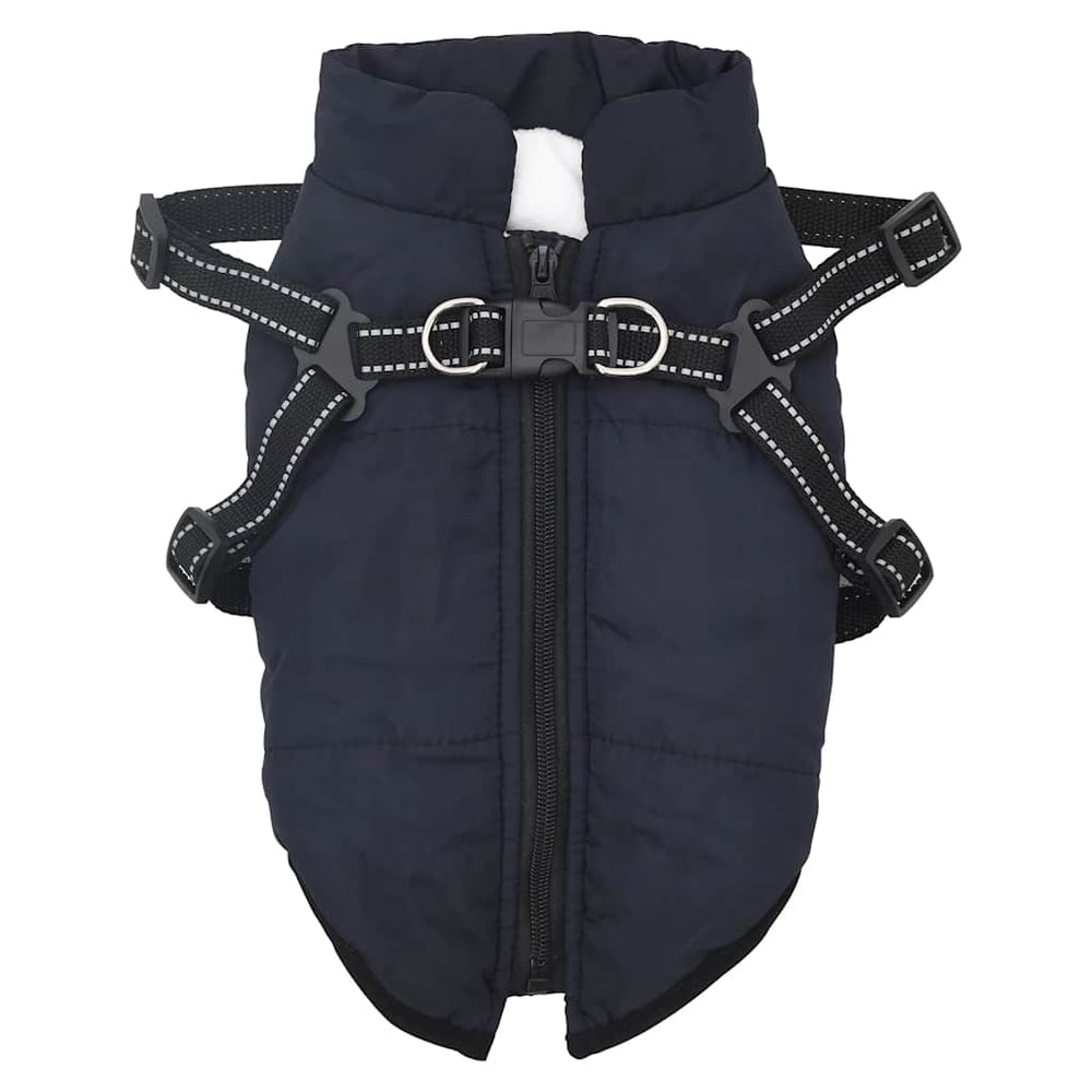 Vidaxl hondenjas met harnas waterdicht reflecterend marineblauw l24