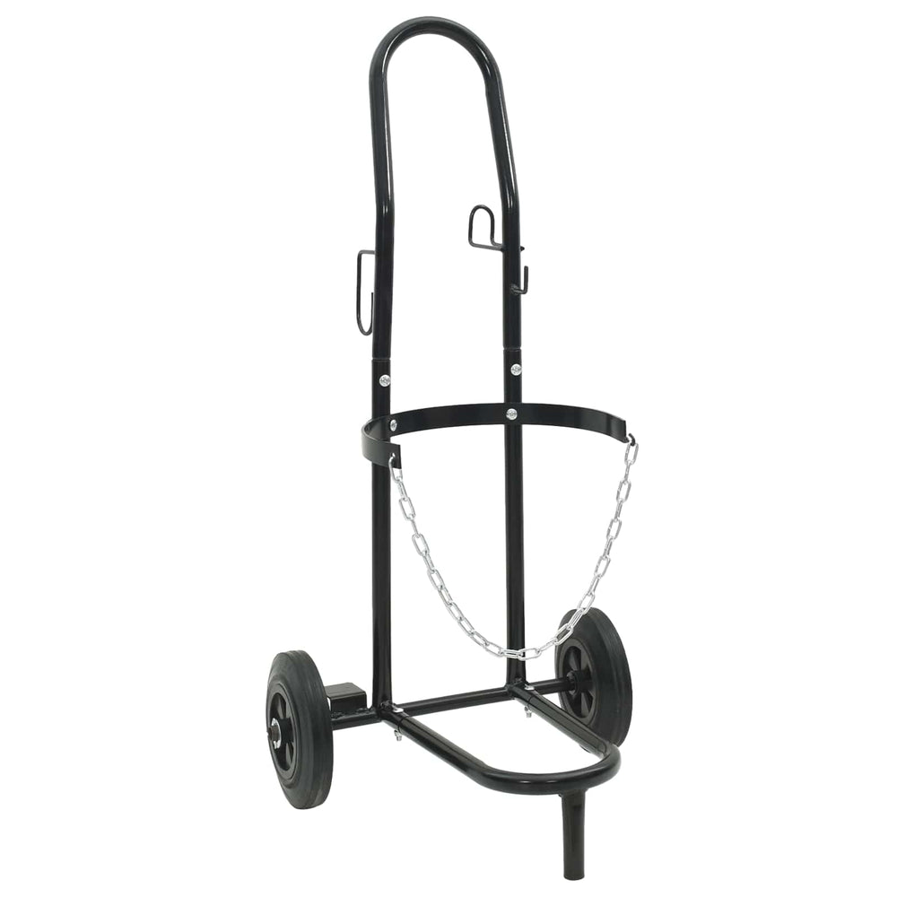 Vidaxl handtrolley zwart en rood 49 x 49 x 101 cm staal